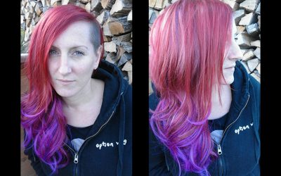 Peloco: zauberhafte Haarverlängerung mit rot, violetten xTensions aus hochwertigem Kunsthaar